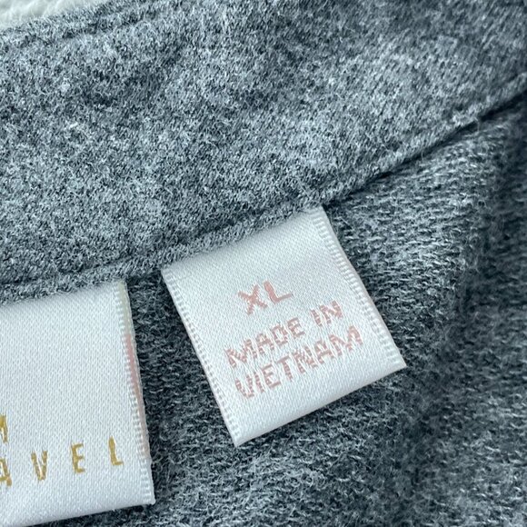 Belle by Kim Gravel Two-Tone Pink & Gray XL Lightweight Button-Up 1620 - Picture 4 of 9